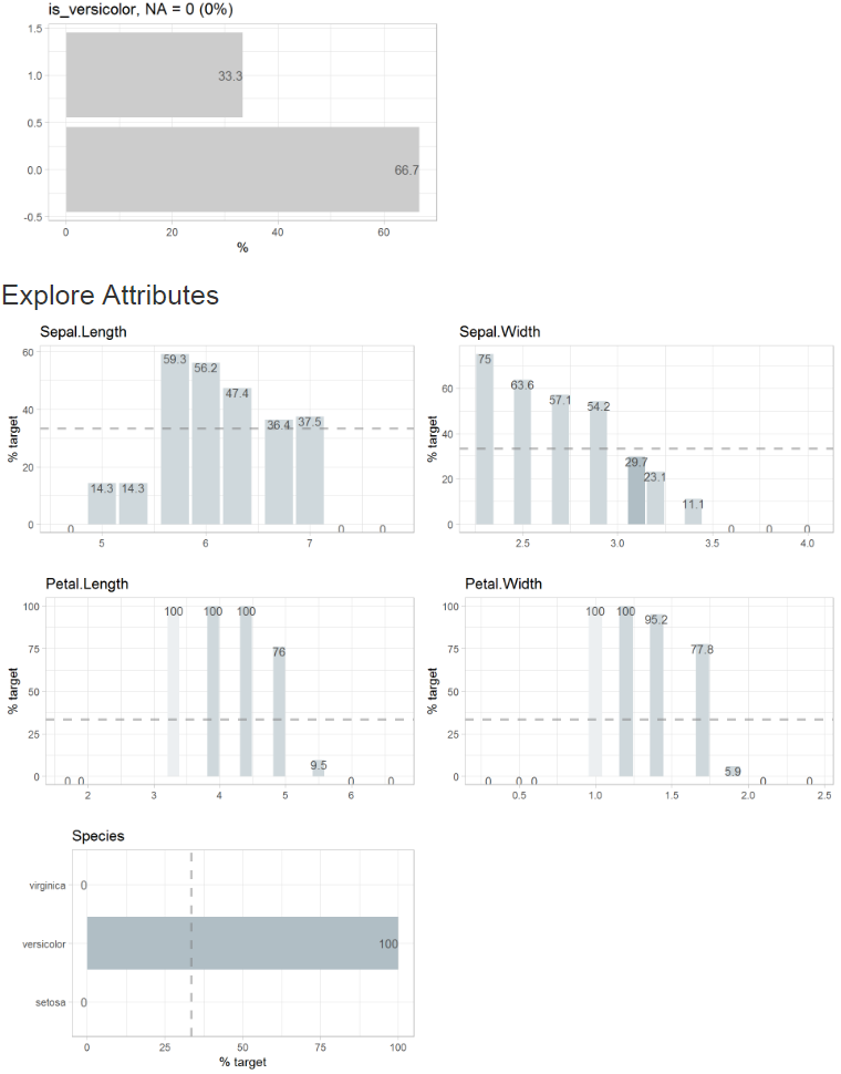 example report attributes